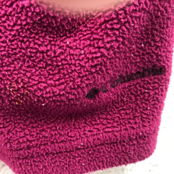 Columbia Womens Vest Jacket Size 2X Fleece Full Zip Stand Collar Winter Cozy Red - Picture 12 of 16